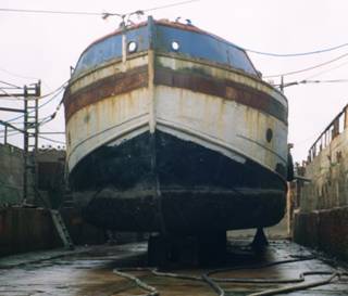 In dry dock